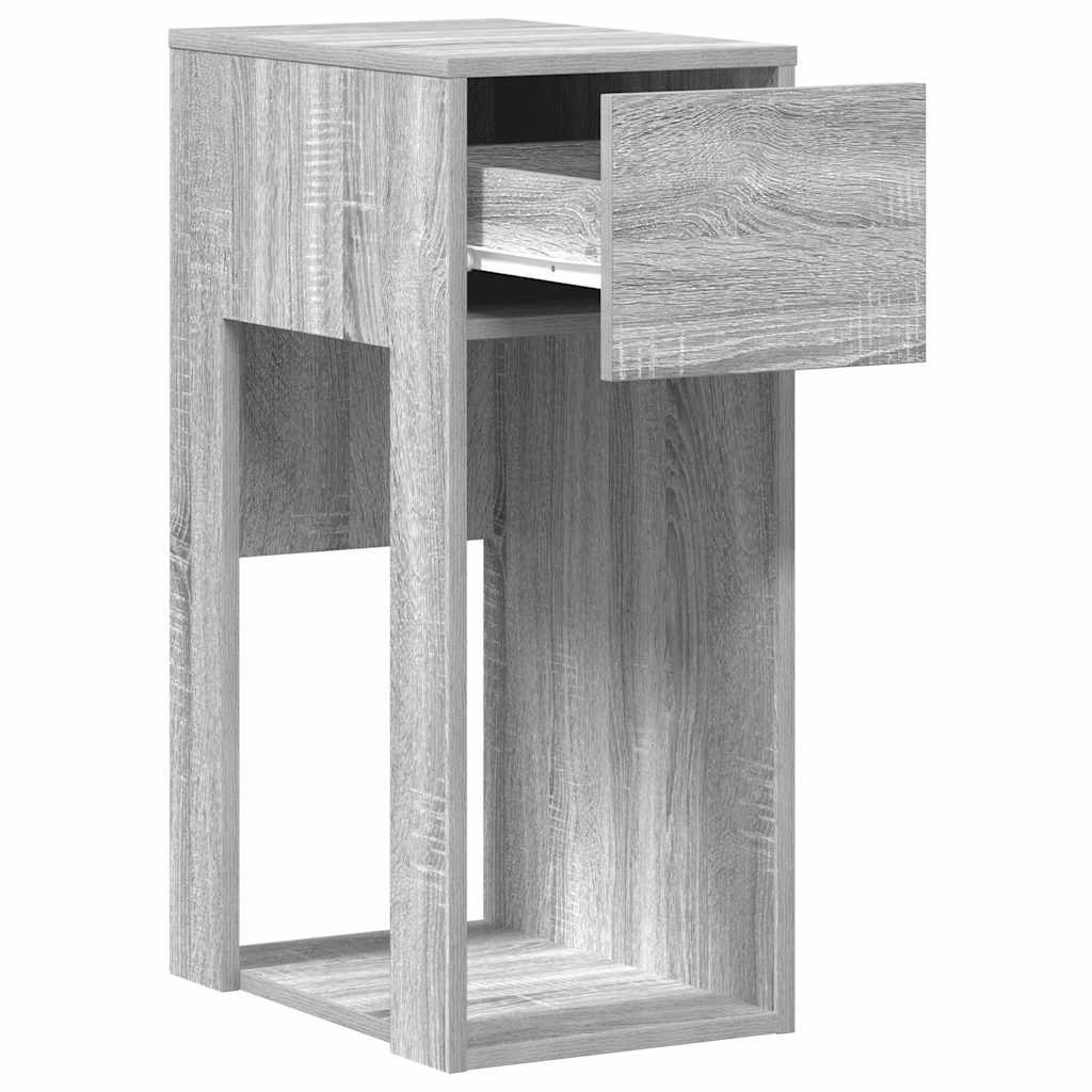 Computertorenstandaard met lade 30x44x74 cm grijs sonoma eiken is nu te koop bij PeponiXL, paradijselijk wonen!
