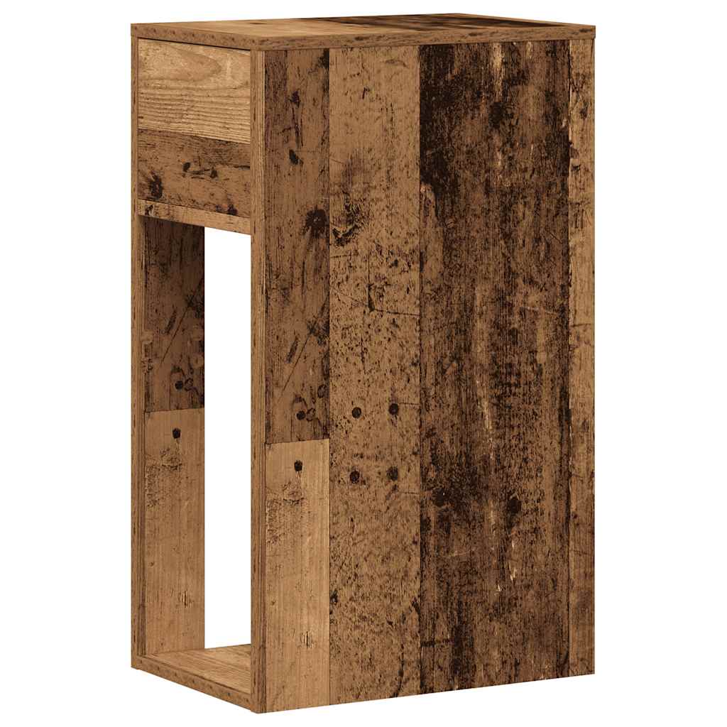 Computertorenstandaard met lade 30x44x74 cm oud houtkleurig is nu te koop bij PeponiXL, paradijselijk wonen!
