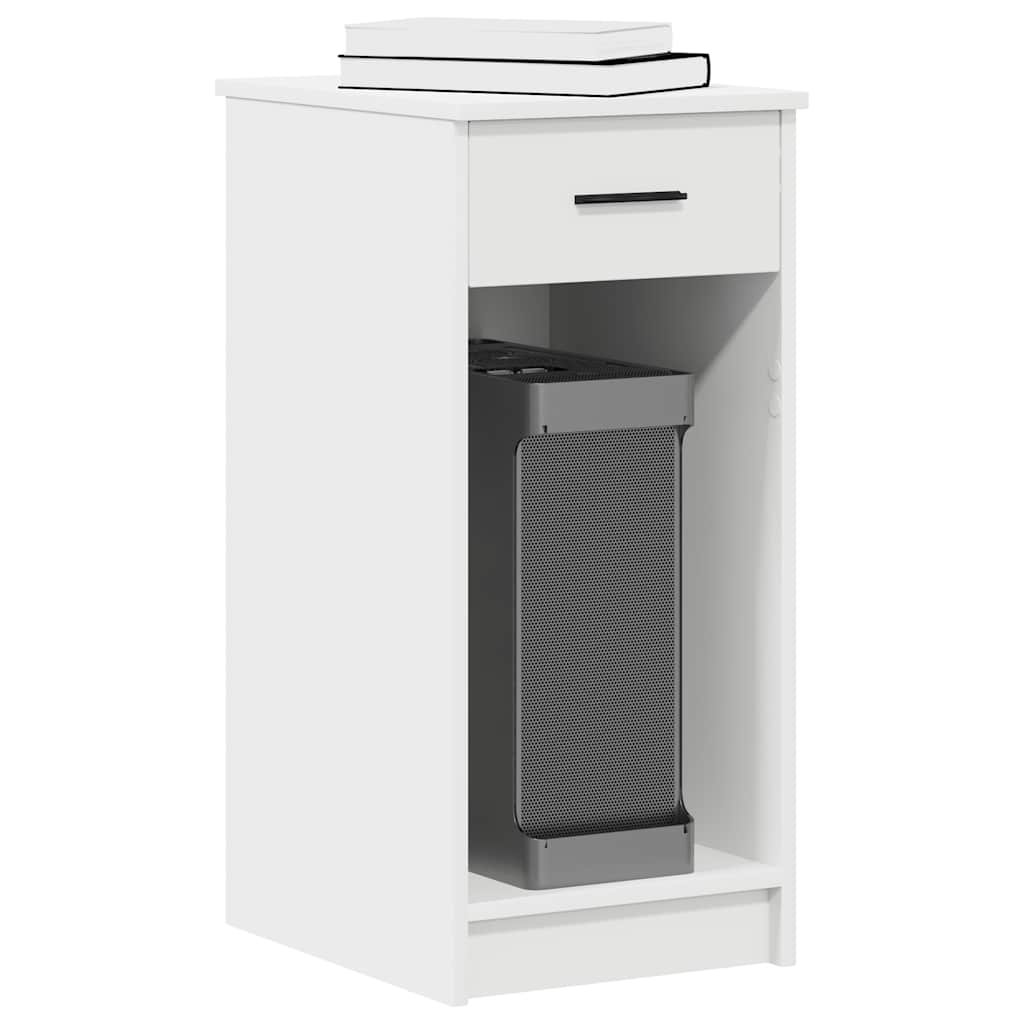 Computertorenstandaard met lade 35x45x77 cm wit is nu te koop bij PeponiXL, paradijselijk wonen!