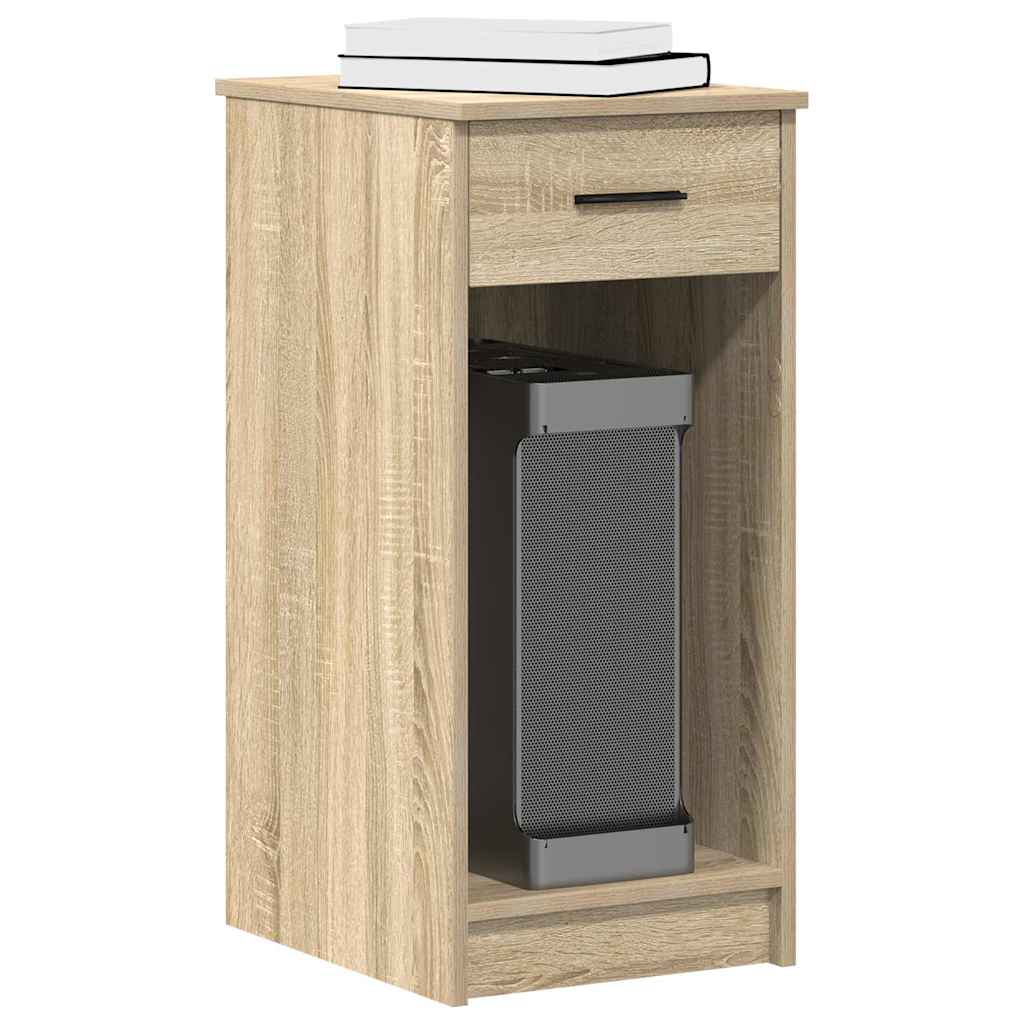 Computertorenstandaard met lade 35x45x77 cm sonoma eikenkleurig is nu te koop bij PeponiXL, paradijselijk wonen!
