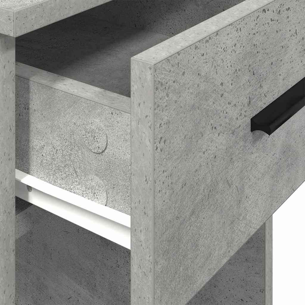 Computertorenstandaard met lade 35x45x77 cm betongrijs is nu te koop bij PeponiXL, paradijselijk wonen!