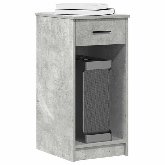 Computertorenstandaard met lade 35x45x77 cm betongrijs is nu te koop bij PeponiXL, paradijselijk wonen!