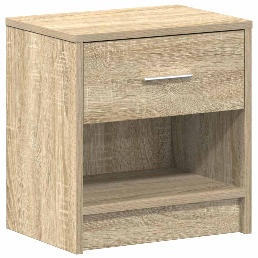 Nachtkastje met lade 39x28x41 cm sonoma eikenkleurig is nu te koop bij PeponiXL, paradijselijk wonen!