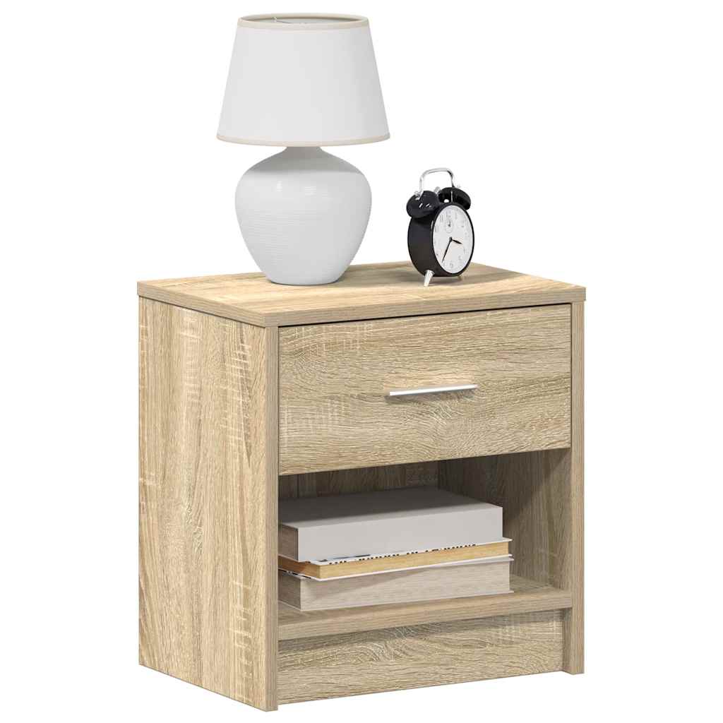 Nachtkastje met lade 39x28x41 cm sonoma eikenkleurig is nu te koop bij PeponiXL, paradijselijk wonen!