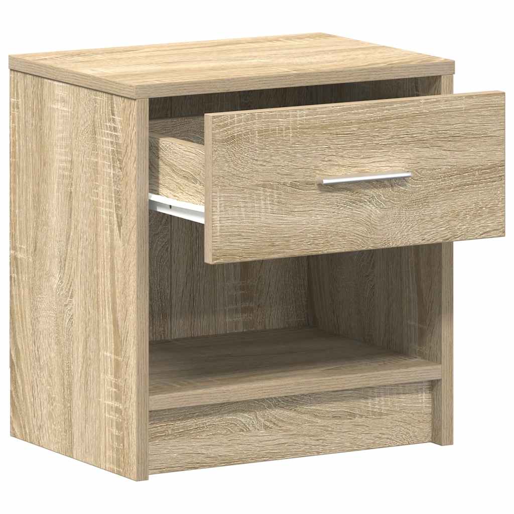 Nachtkastje met lade 39x28x41 cm sonoma eikenkleurig is nu te koop bij PeponiXL, paradijselijk wonen!