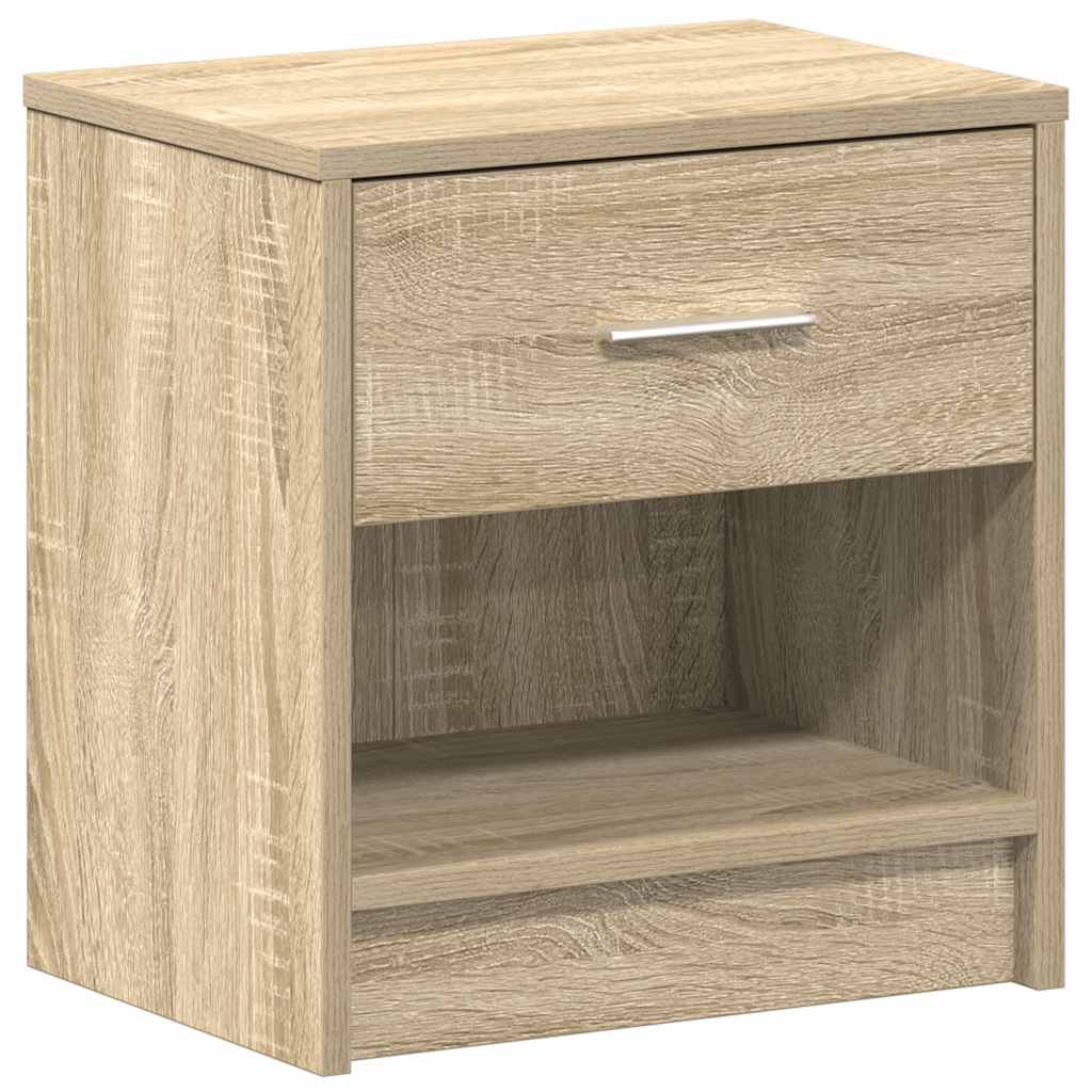 Nachtkastje met lade 39x28x41 cm sonoma eikenkleurig is nu te koop bij PeponiXL, paradijselijk wonen!