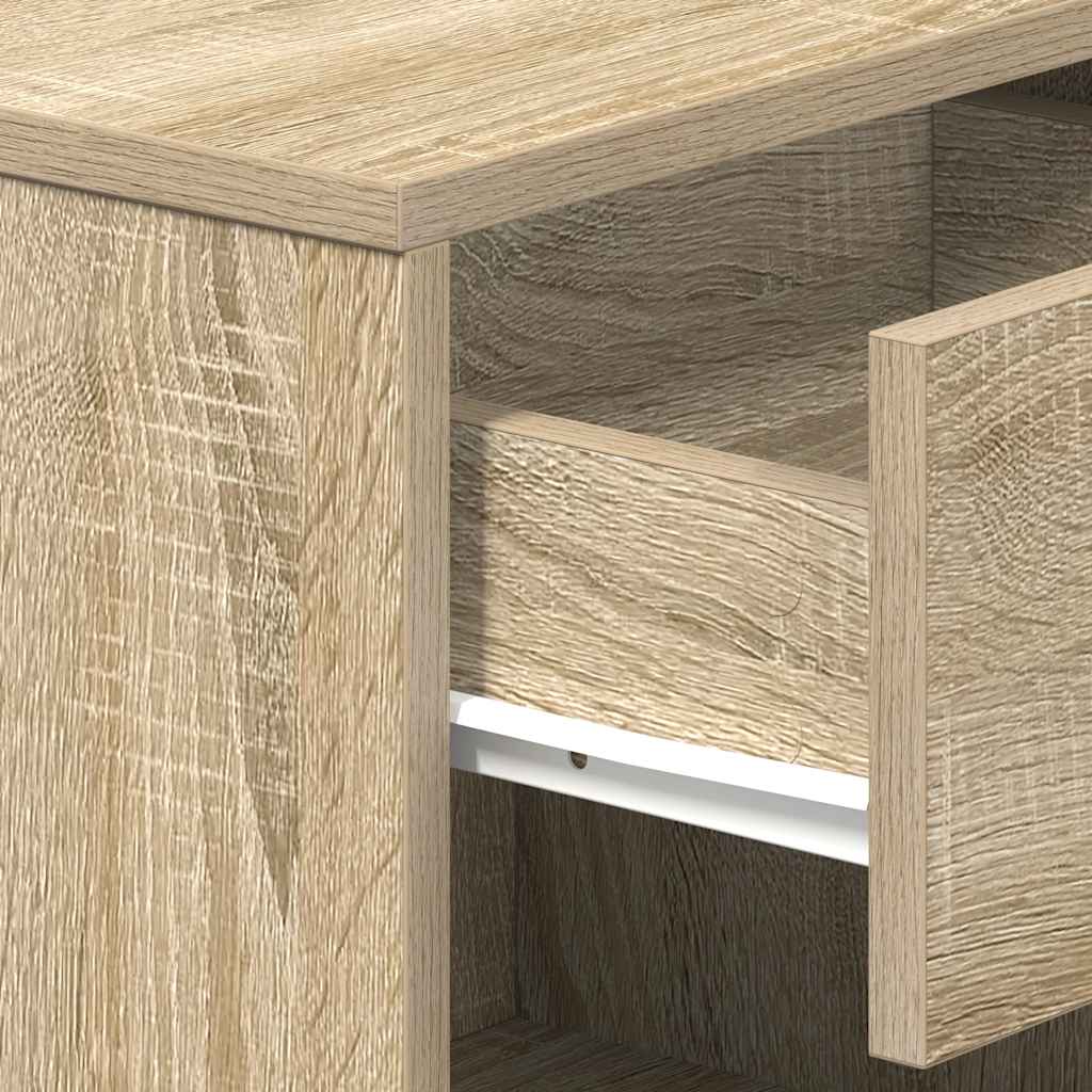 Nachtkastje met lade 39x28x41 cm sonoma eikenkleurig is nu te koop bij PeponiXL, paradijselijk wonen!