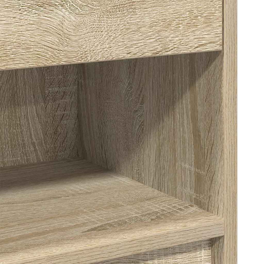 Nachtkastje met lade 39x28x41 cm sonoma eikenkleurig is nu te koop bij PeponiXL, paradijselijk wonen!