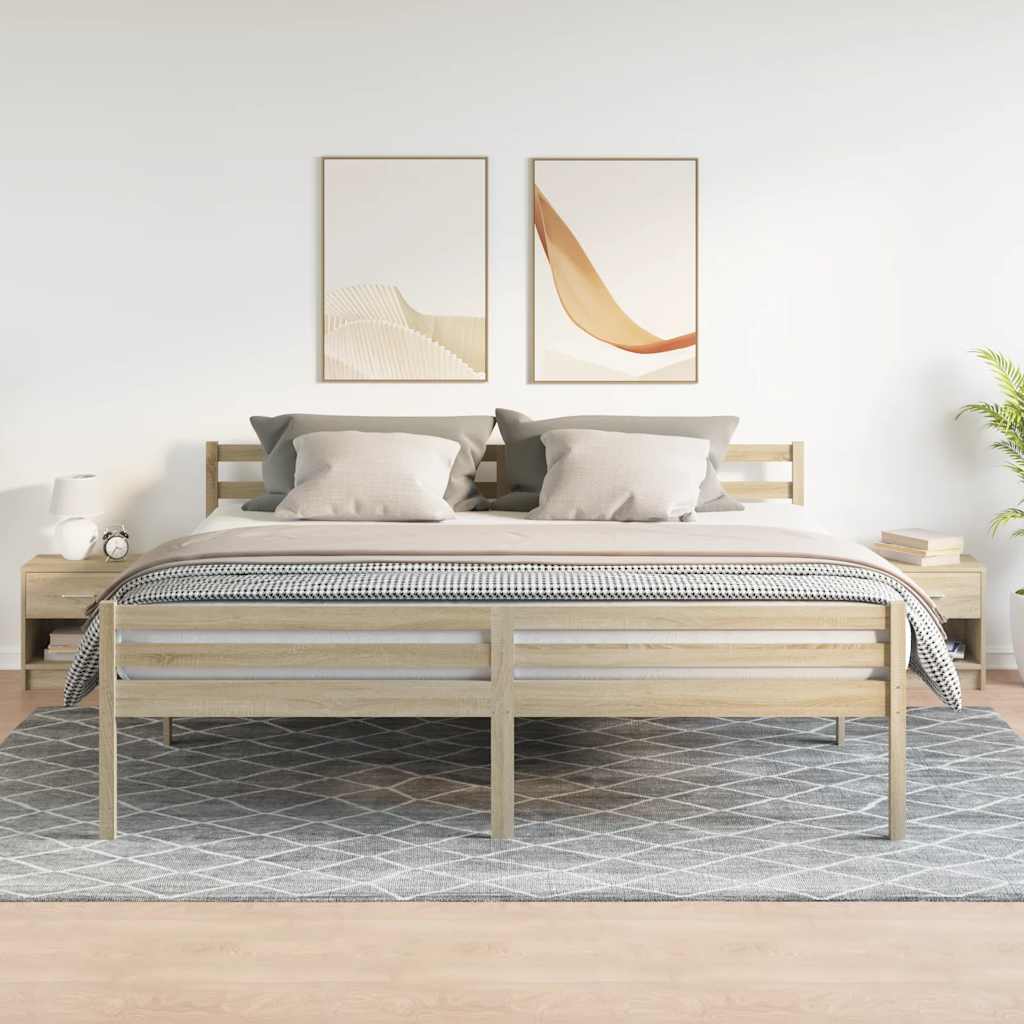 Nachtkastjes 2 st met lade 39x28x41 cm sonoma eikenkleurig is nu te koop bij PeponiXL, paradijselijk wonen!