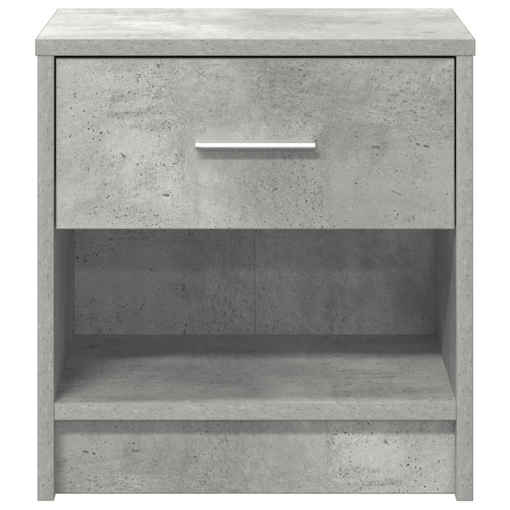 Nachtkastje met lade 39x28x41 cm betongrijs is nu te koop bij PeponiXL, paradijselijk wonen!