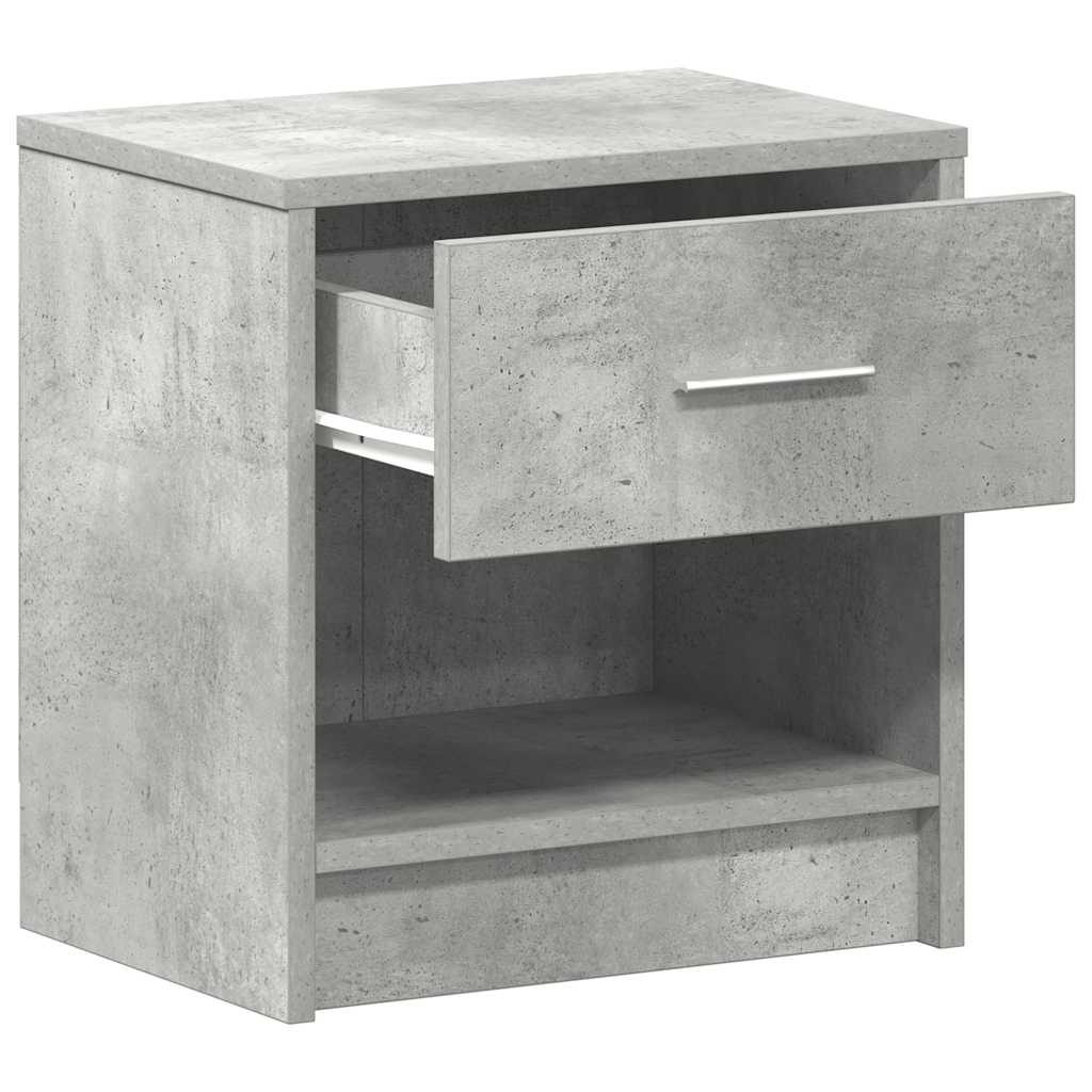 Nachtkastje met lade 39x28x41 cm betongrijs is nu te koop bij PeponiXL, paradijselijk wonen!