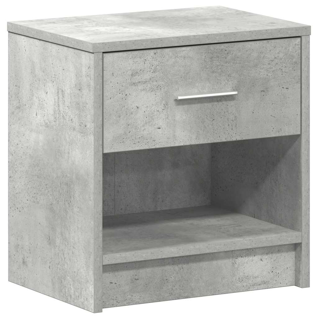 Nachtkastje met lade 39x28x41 cm betongrijs is nu te koop bij PeponiXL, paradijselijk wonen!