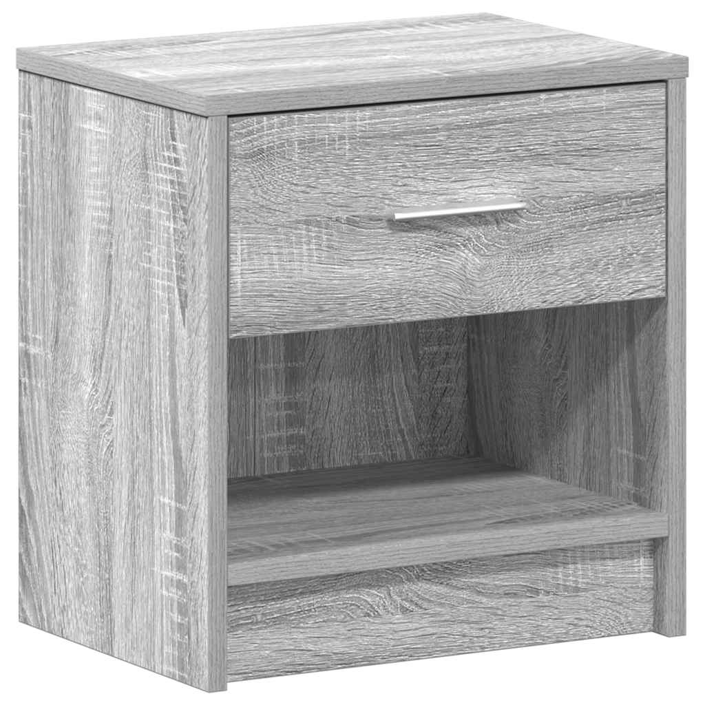 Nachtkastje met lade 39x28x41 cm grijs sonoma eikenkleurig is nu te koop bij PeponiXL, paradijselijk wonen!