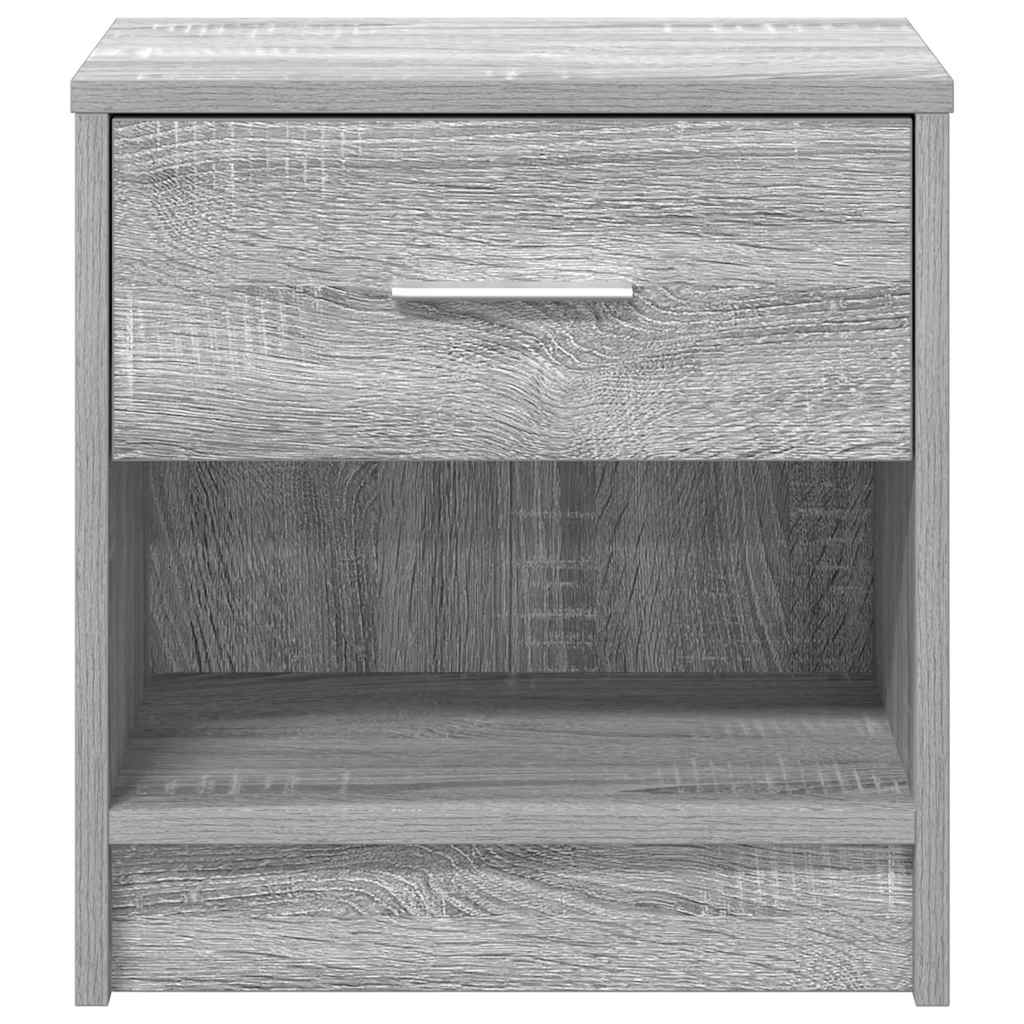 Nachtkastje met lade 39x28x41 cm grijs sonoma eikenkleurig is nu te koop bij PeponiXL, paradijselijk wonen!