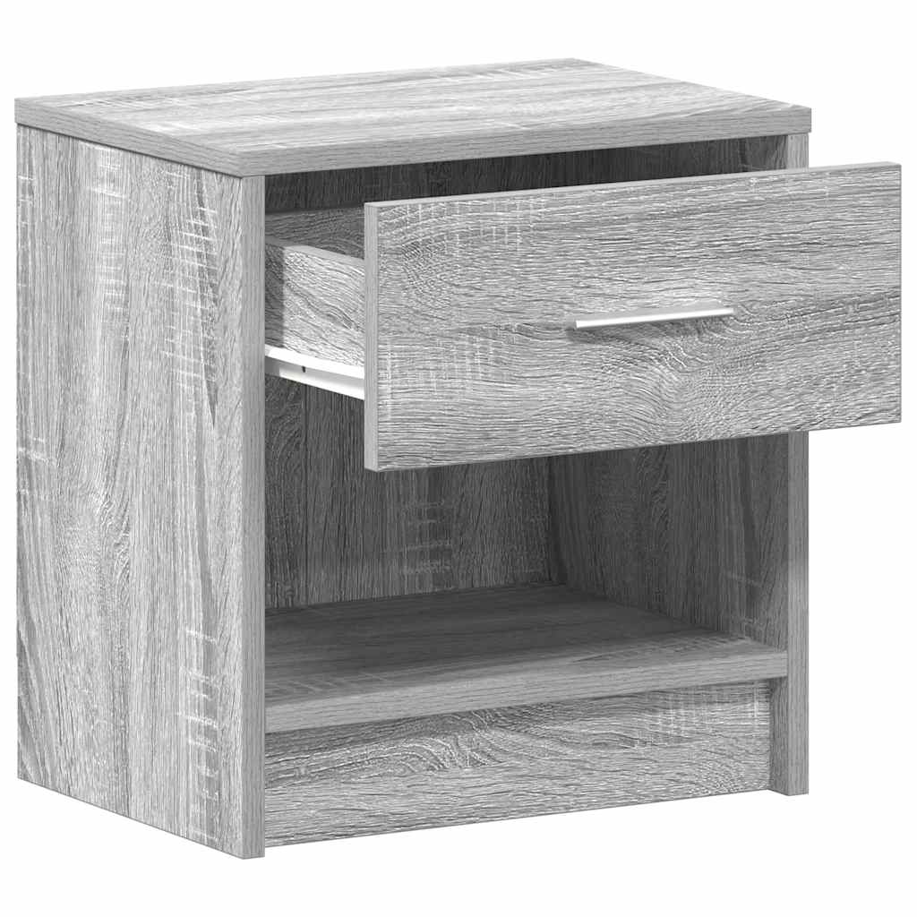 Nachtkastje met lade 39x28x41 cm grijs sonoma eikenkleurig is nu te koop bij PeponiXL, paradijselijk wonen!
