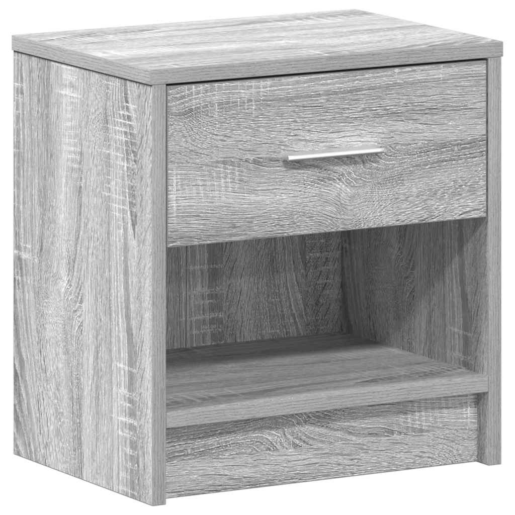 Nachtkastje met lade 39x28x41 cm grijs sonoma eikenkleurig is nu te koop bij PeponiXL, paradijselijk wonen!