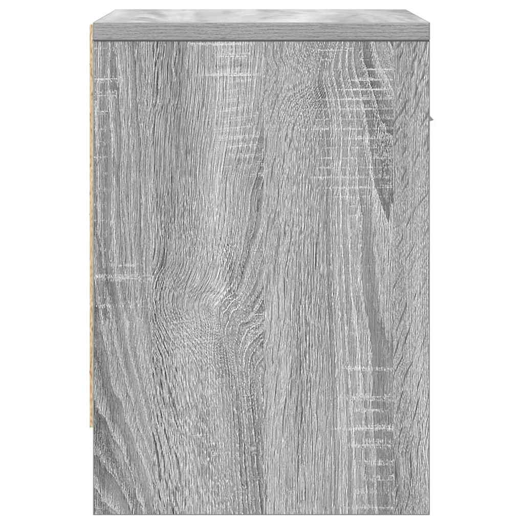 Nachtkastje met lade 39x28x41 cm grijs sonoma eikenkleurig is nu te koop bij PeponiXL, paradijselijk wonen!
