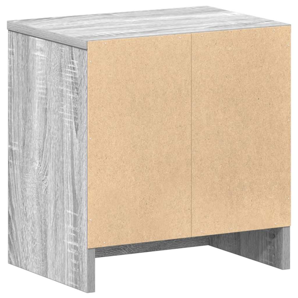 Nachtkastje met lade 39x28x41 cm grijs sonoma eikenkleurig is nu te koop bij PeponiXL, paradijselijk wonen!