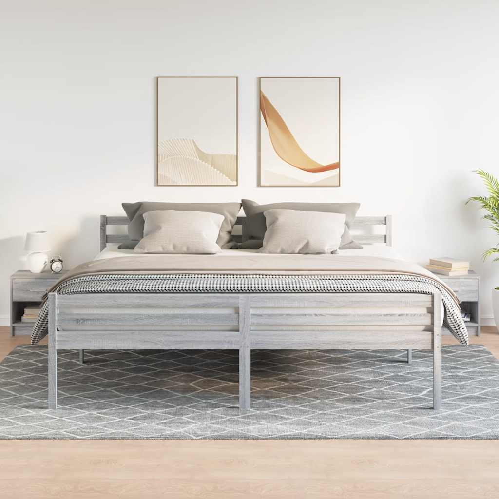 Nachtkastjes 2 st met lade 39x28x41 cm grijs sonoma eiken is nu te koop bij PeponiXL, paradijselijk wonen!