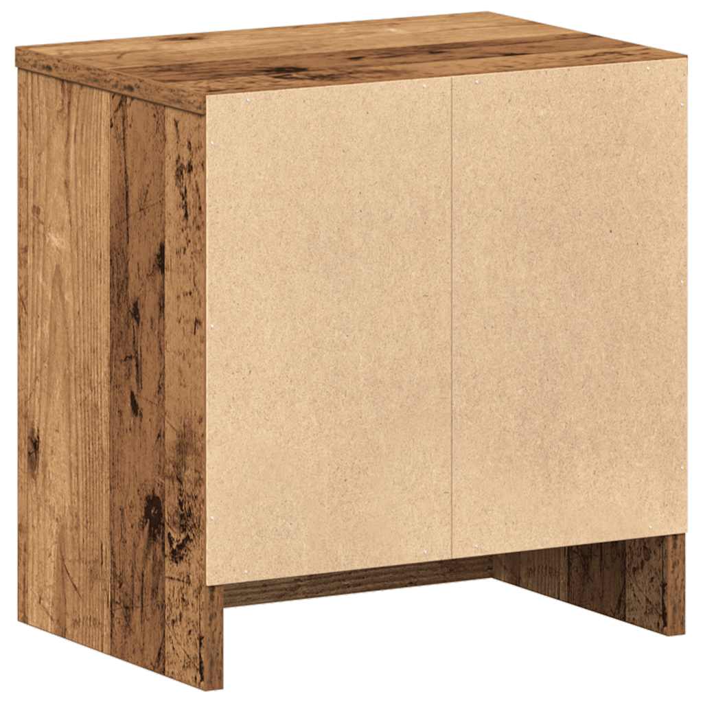 Nachtkastje met lade 39x28x41 cm oud houtkleurig is nu te koop bij PeponiXL, paradijselijk wonen!