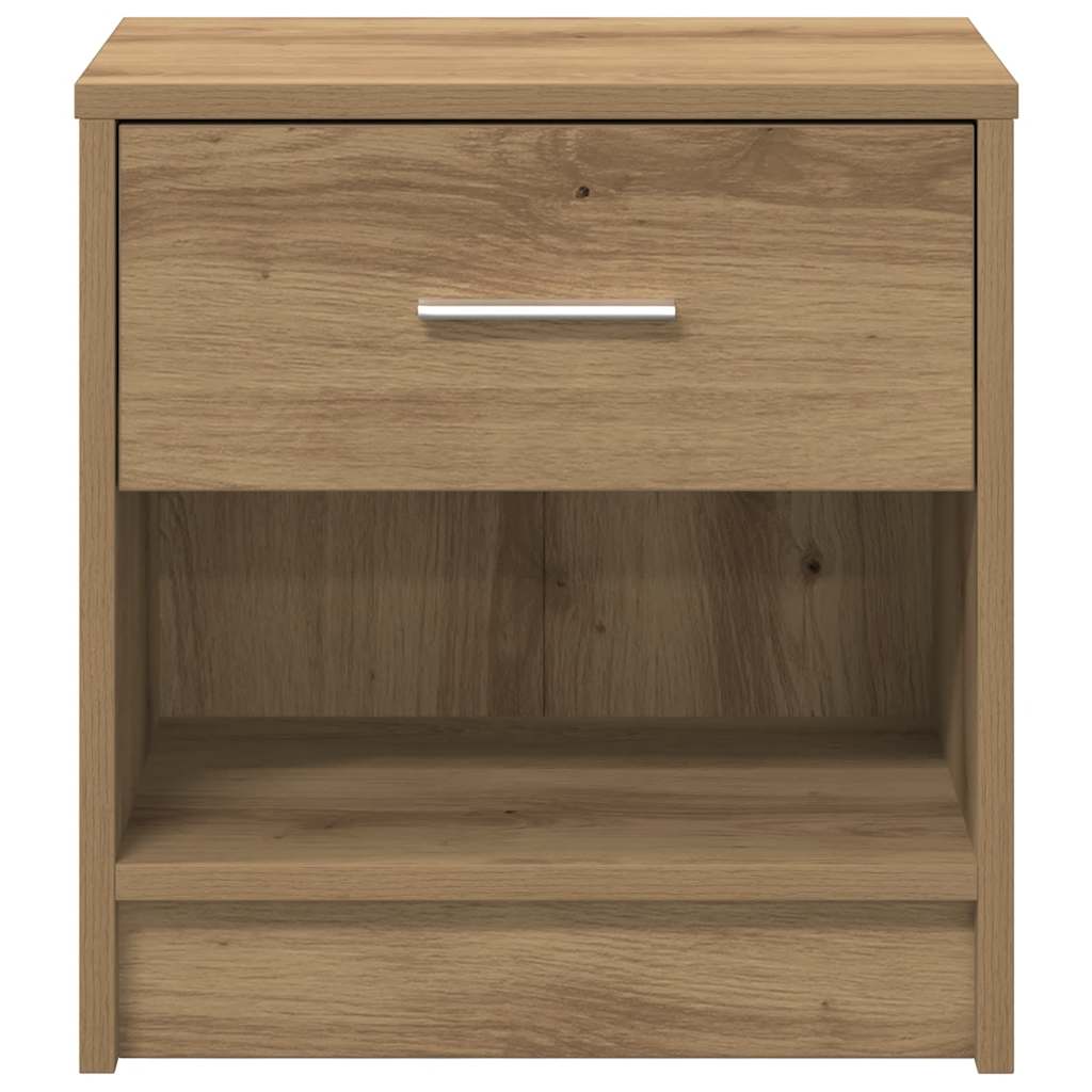 Nachtkastje met lade 39x28x41 cm artisanaal eikenkleurig is nu te koop bij PeponiXL, paradijselijk wonen!