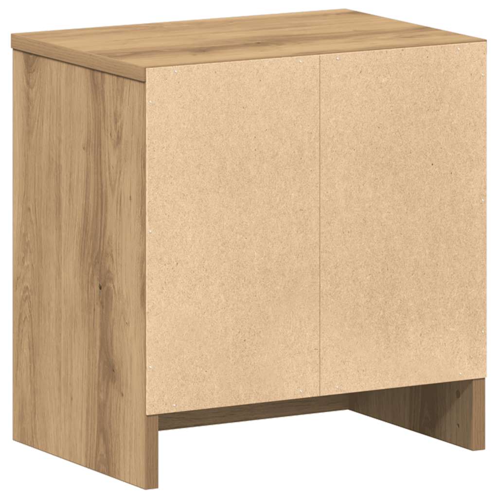 Nachtkastje met lade 39x28x41 cm artisanaal eikenkleurig is nu te koop bij PeponiXL, paradijselijk wonen!