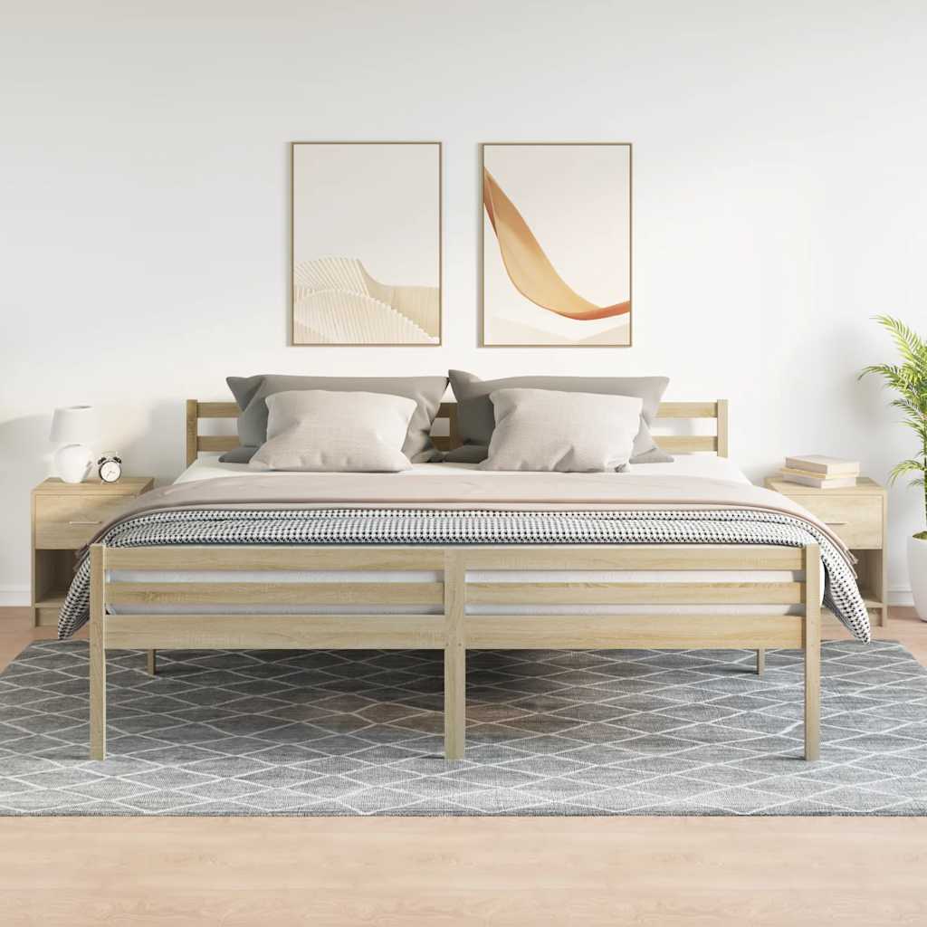 Nachtkastjes 2 st met lade 40x34x50 cm sonoma eikenkleurig is nu te koop bij PeponiXL, paradijselijk wonen!