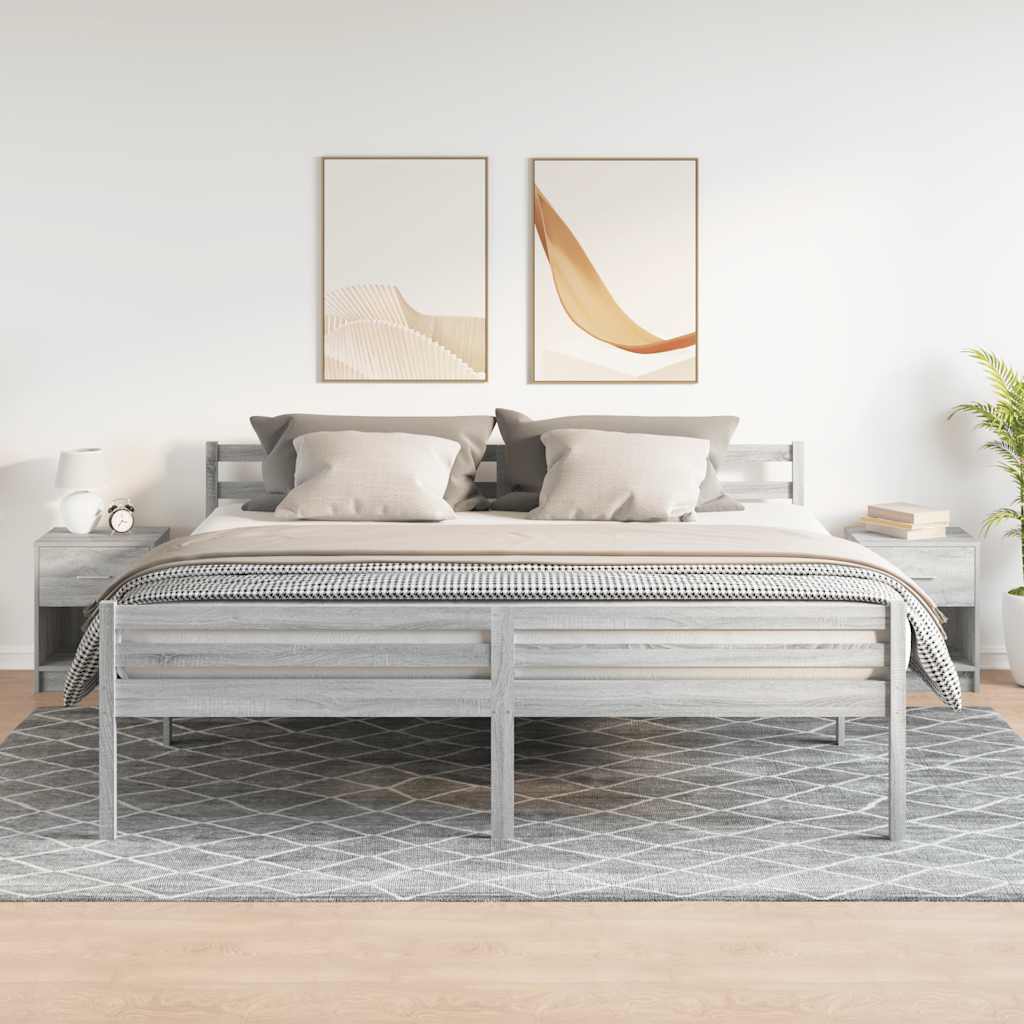 Nachtkastjes 2 st met lade 40x34x50 cm grijs sonoma eiken is nu te koop bij PeponiXL, paradijselijk wonen!