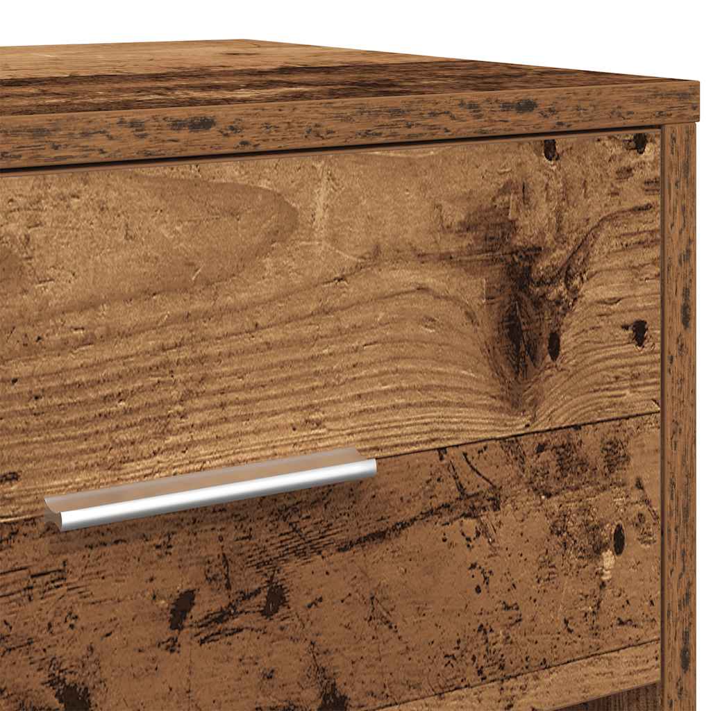 Nachtkastjes 2 st met lade 40x34x50 cm oud houtkleurig is nu te koop bij PeponiXL, paradijselijk wonen!