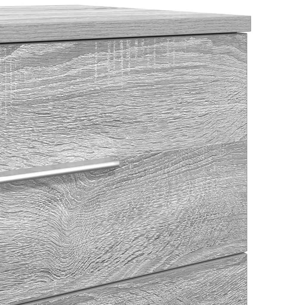 Nachtkastje met 2 lades 40x36x50 cm grijs sonoma eikenkleurig is nu te koop bij PeponiXL, paradijselijk wonen!