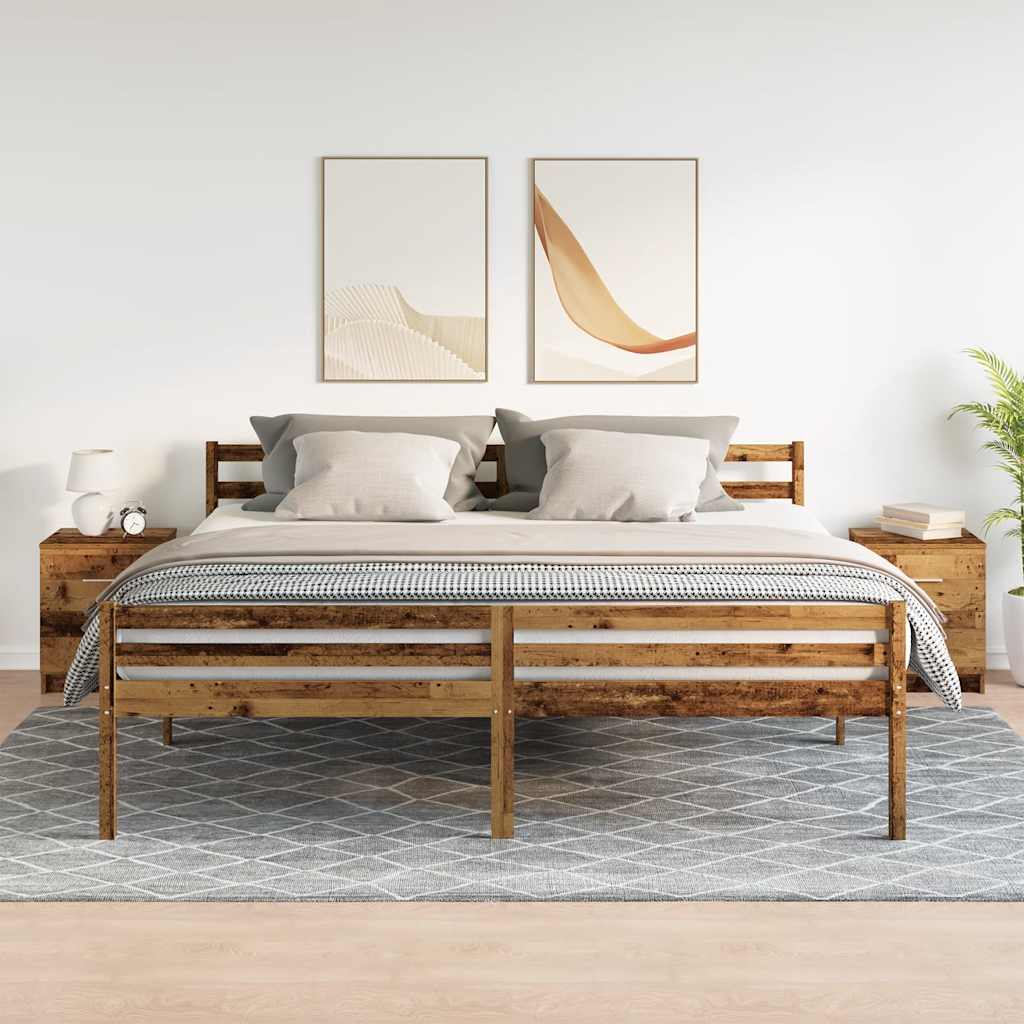 Nachtkastjes 2 st met 2 lades 40x36x50 cm oud houtkleurig is nu te koop bij PeponiXL, paradijselijk wonen!