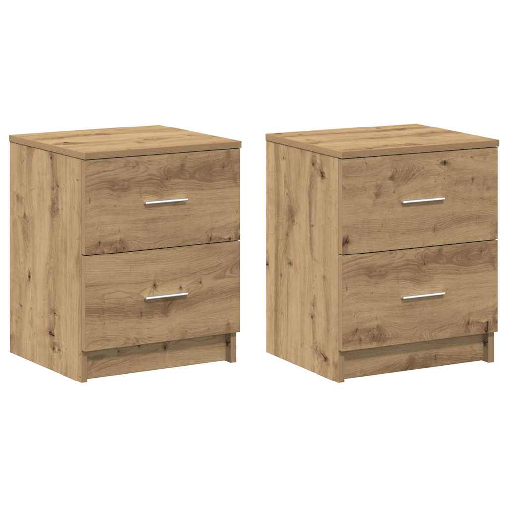 Nachtkastjes 2 stuks met 2 lades Artisan Oak 40x36x50 cm is nu te koop bij PeponiXL, paradijselijk wonen!