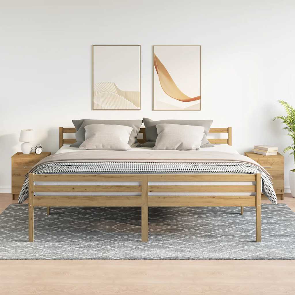 Nachtkastjes 2 stuks met 2 lades Artisan Oak 40x36x50 cm is nu te koop bij PeponiXL, paradijselijk wonen!