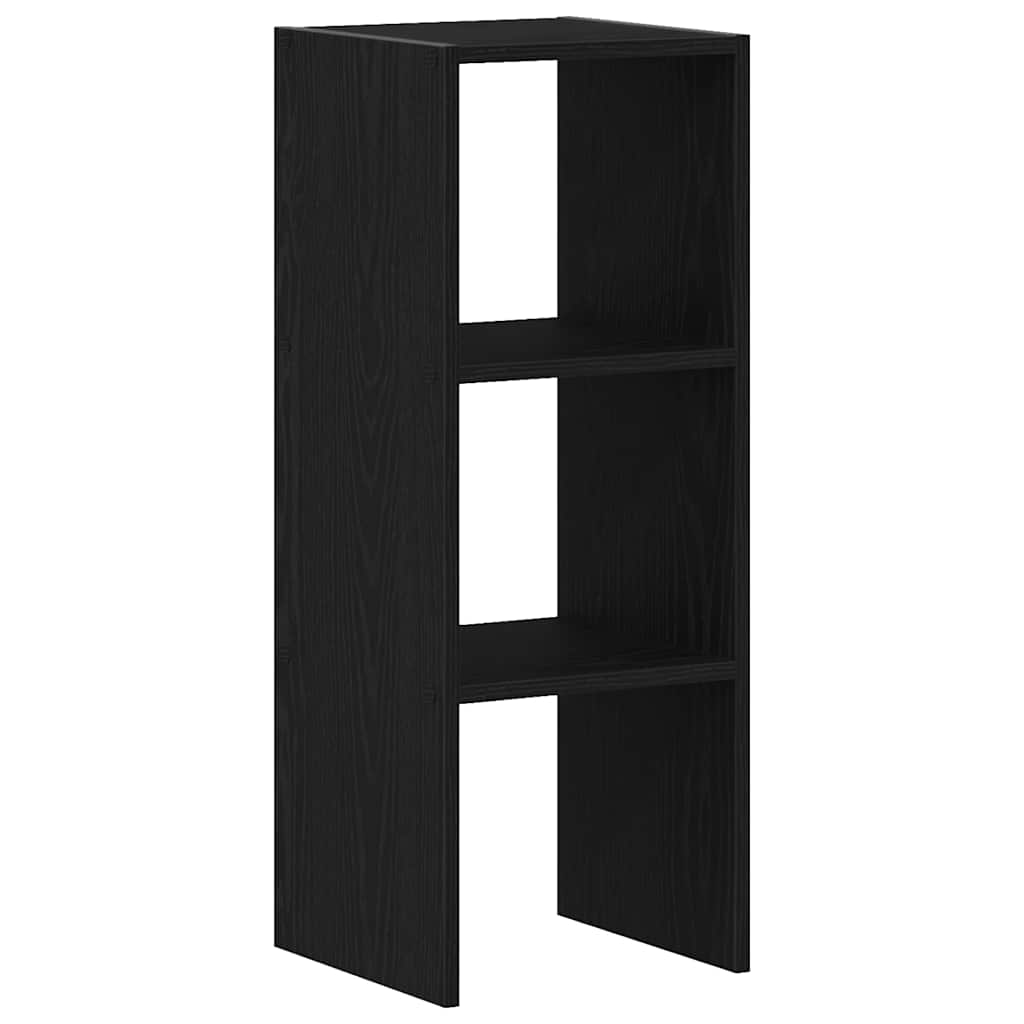 Boekenkast stapelbaar 30x30x80 cm bewerkt hout zwart eikenkleur is nu te koop bij PeponiXL, paradijselijk wonen!