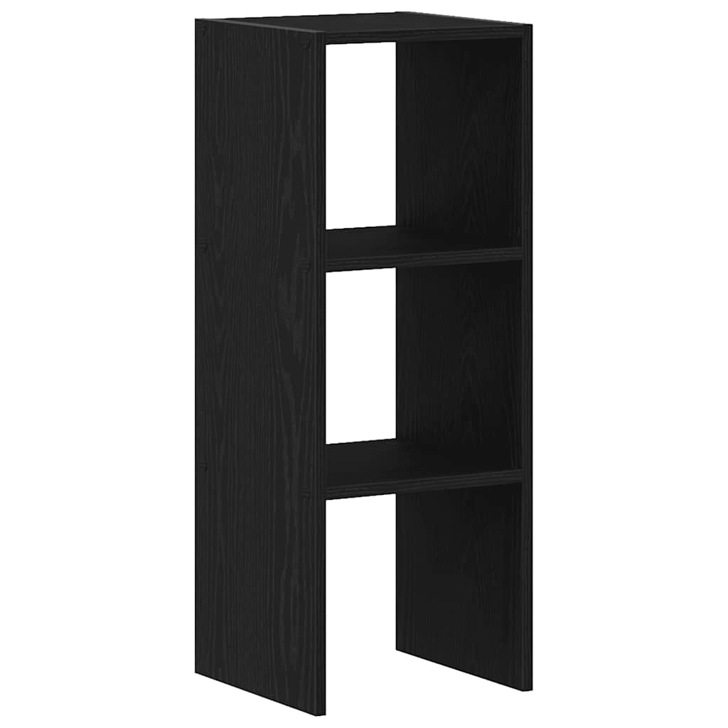 Boekenkast stapelbaar 30x30x80 cm bewerkt hout zwart eikenkleur is nu te koop bij PeponiXL, paradijselijk wonen!