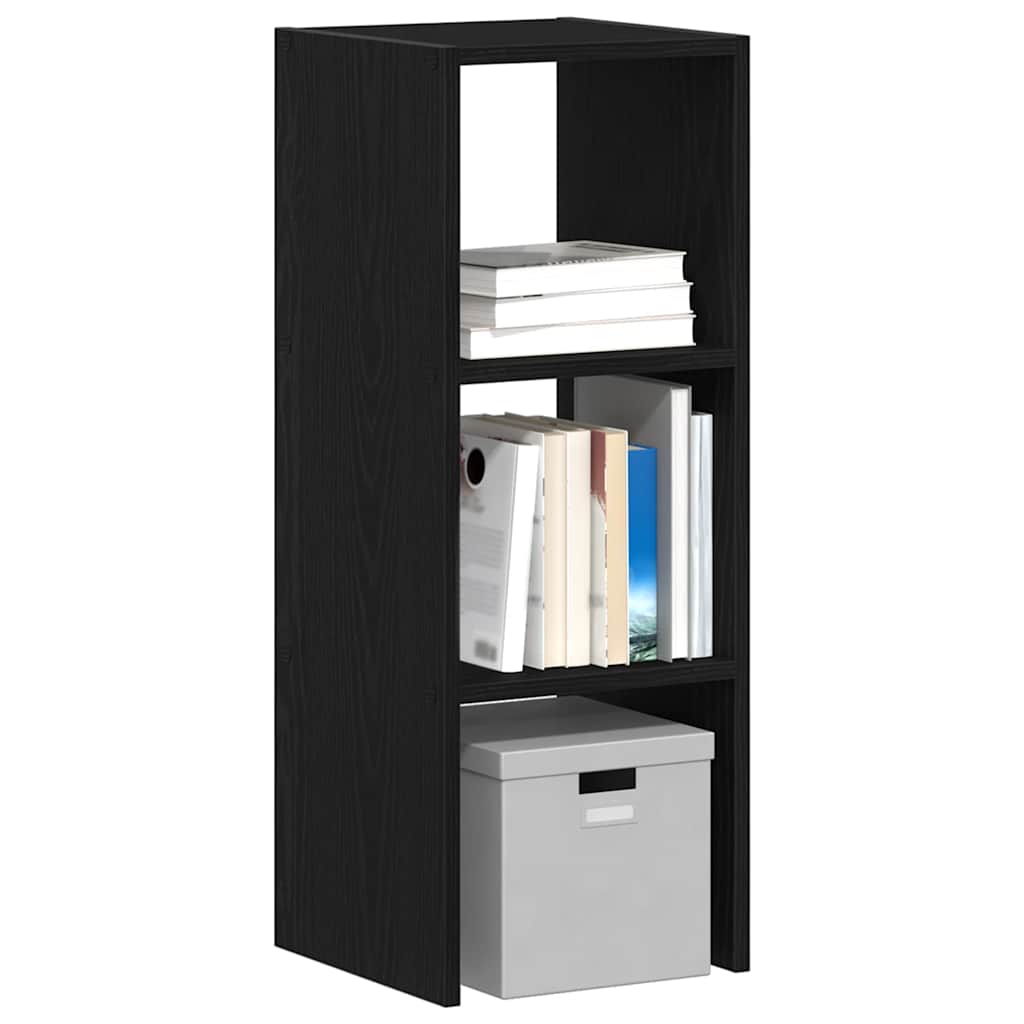 Boekenkast stapelbaar 30x30x80 cm bewerkt hout zwart eikenkleur is nu te koop bij PeponiXL, paradijselijk wonen!