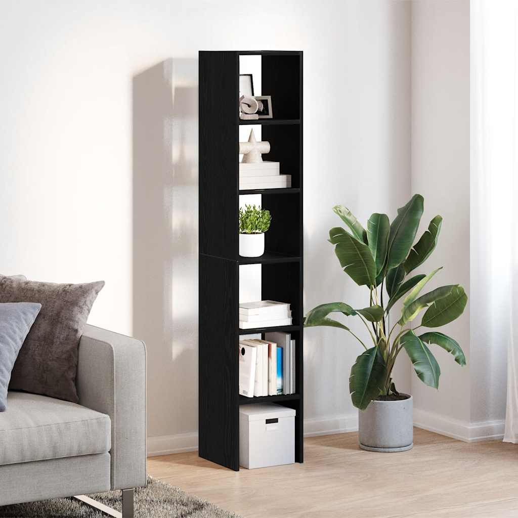 Boekenkasten 2st stapelbaar 30x30x80cm bewerkt hout zwart eiken is nu te koop bij PeponiXL, paradijselijk wonen!