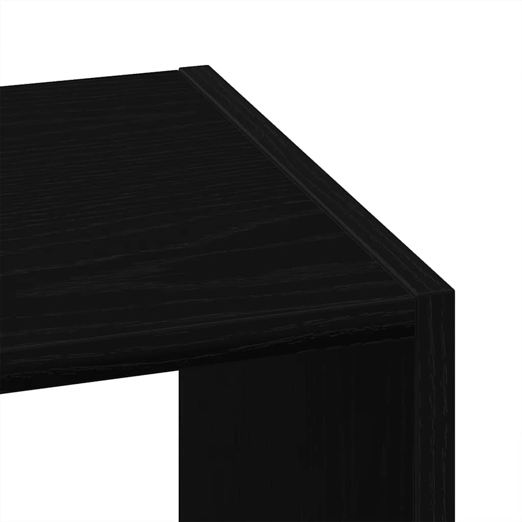Boekenkasten 2st stapelbaar 30x30x80cm bewerkt hout zwart eiken is nu te koop bij PeponiXL, paradijselijk wonen!