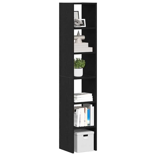 Boekenkasten 2st stapelbaar 30x30x80cm bewerkt hout zwart eiken is nu te koop bij PeponiXL, paradijselijk wonen!