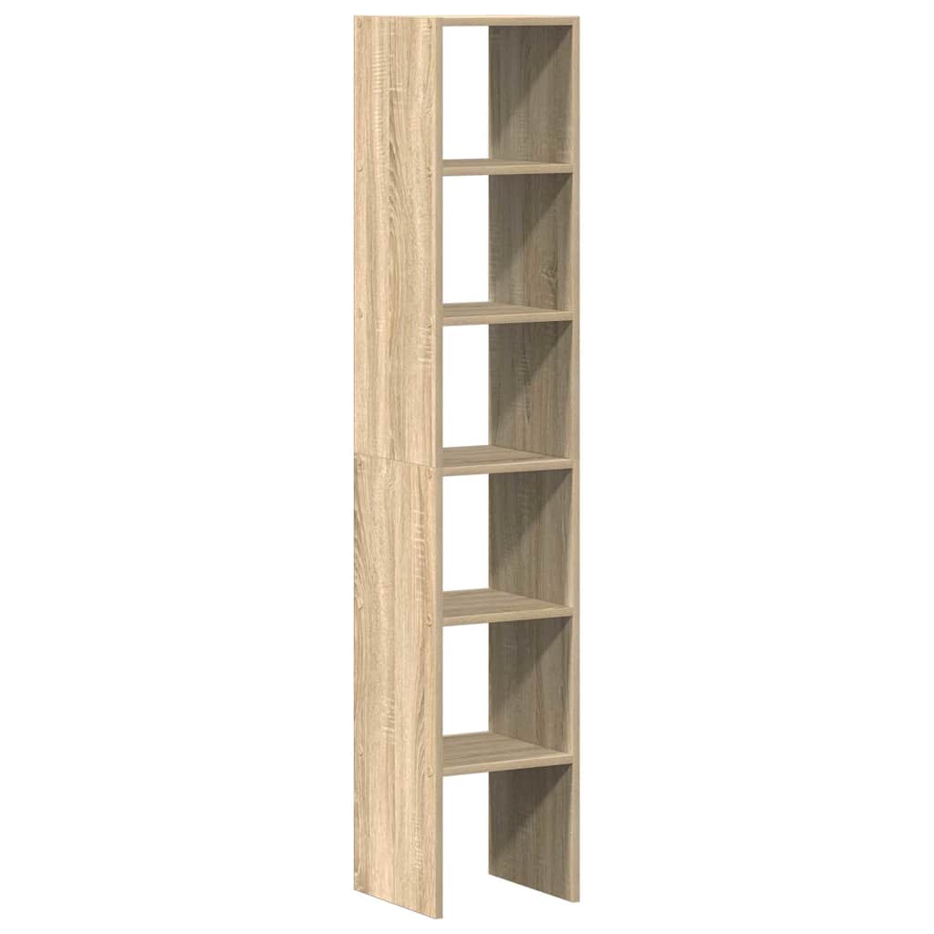 Boekenkasten 2 st 30x30x80 cm bewerkt hout sonoma eiken is nu te koop bij PeponiXL, paradijselijk wonen!