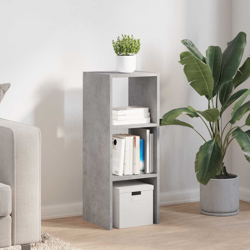 Boekenkast stapelbaar 30x30x80 cm bewerkt hout betongrijs is nu te koop bij PeponiXL, paradijselijk wonen!