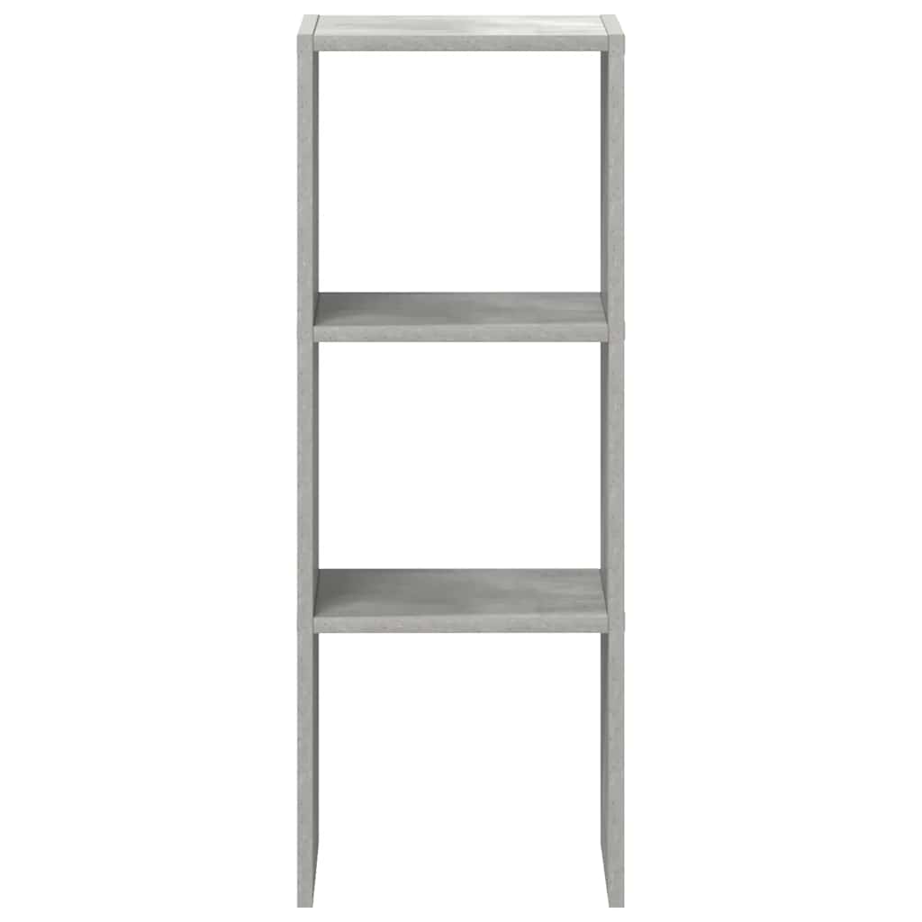Boekenkast stapelbaar 30x30x80 cm bewerkt hout betongrijs is nu te koop bij PeponiXL, paradijselijk wonen!