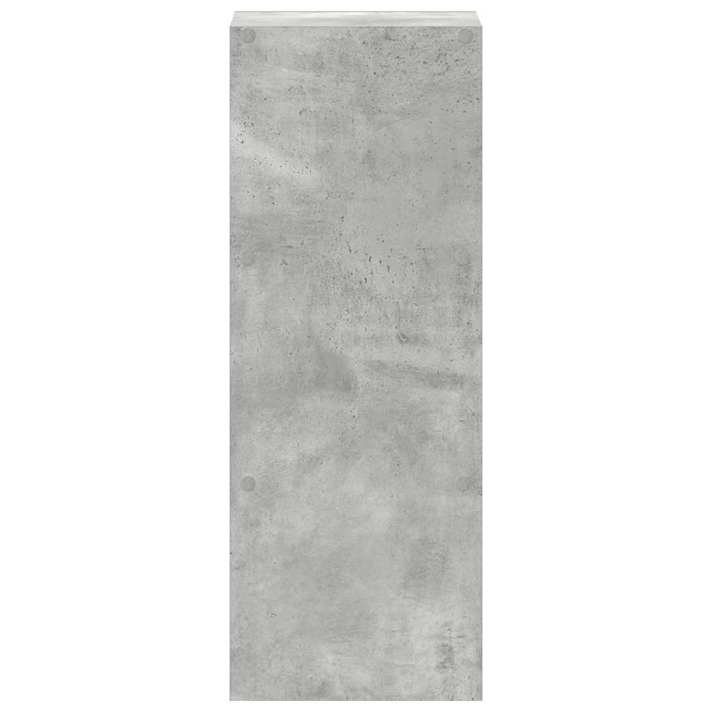 Boekenkast stapelbaar 30x30x80 cm bewerkt hout betongrijs is nu te koop bij PeponiXL, paradijselijk wonen!