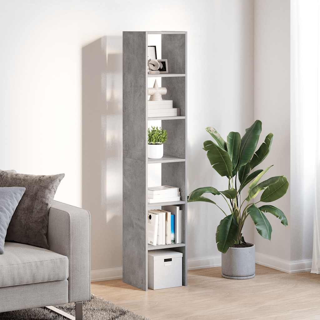 Boekenkasten 2 st stapelbaar 30x30x80cm bewerkt hout betongrijs is nu te koop bij PeponiXL, paradijselijk wonen!