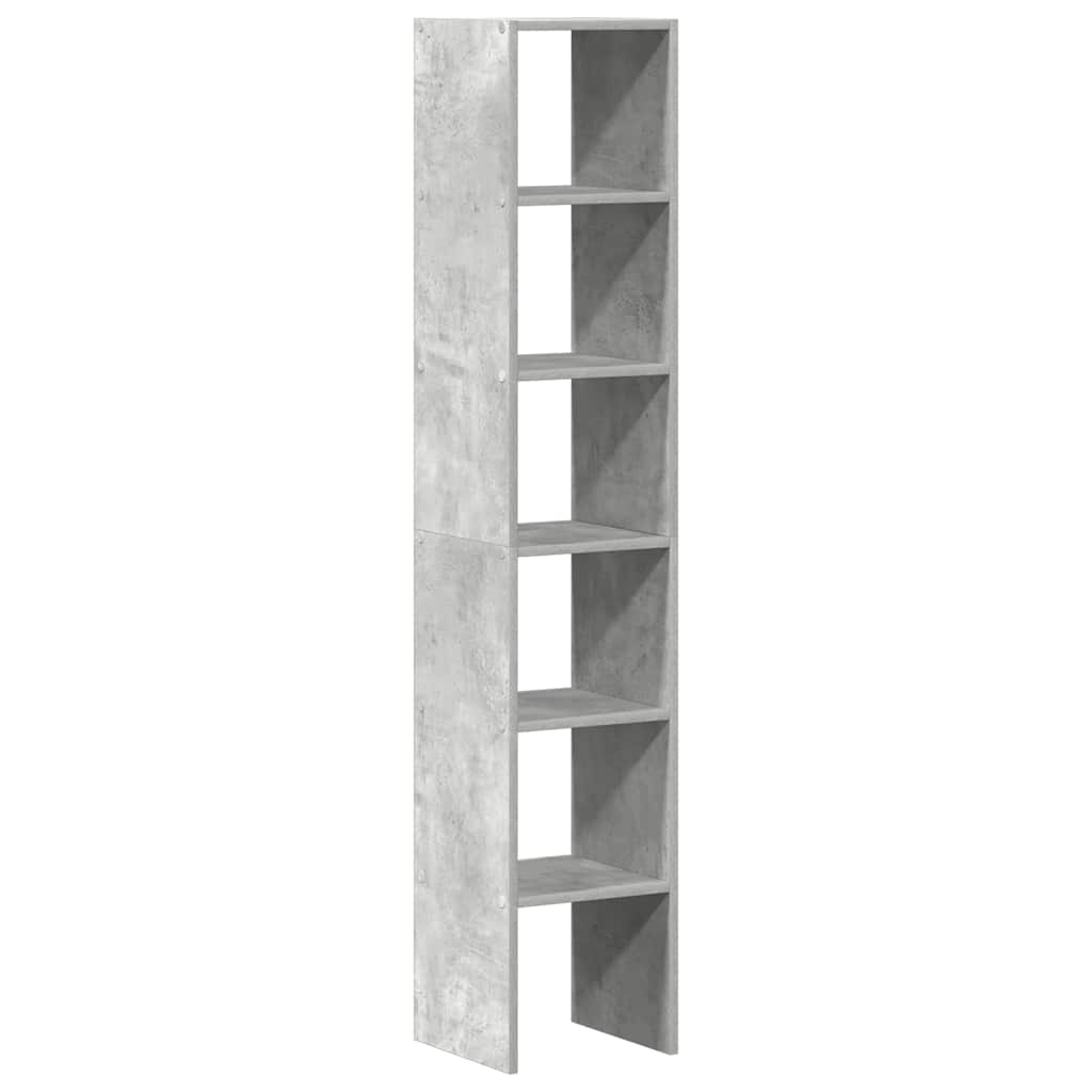 Boekenkasten 2 st stapelbaar 30x30x80cm bewerkt hout betongrijs is nu te koop bij PeponiXL, paradijselijk wonen!