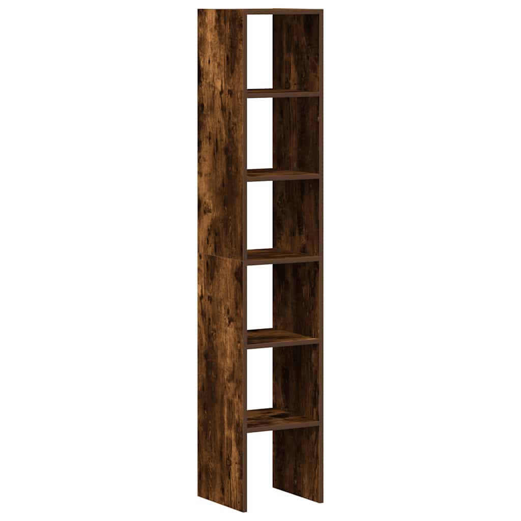 Boekenkasten 2 st 30x30x80 cm bewerkt hout gerookt eikenkleurig is nu te koop bij PeponiXL, paradijselijk wonen!