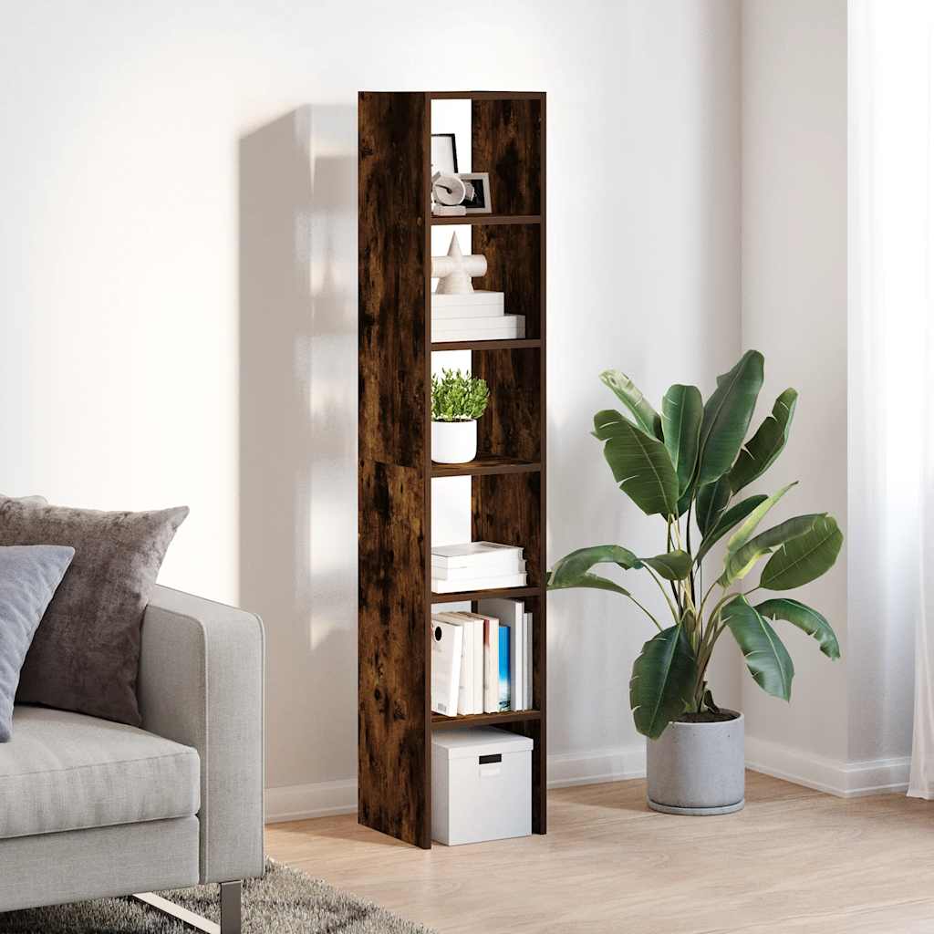 Boekenkasten 2 st 30x30x80 cm bewerkt hout gerookt eikenkleurig is nu te koop bij PeponiXL, paradijselijk wonen!