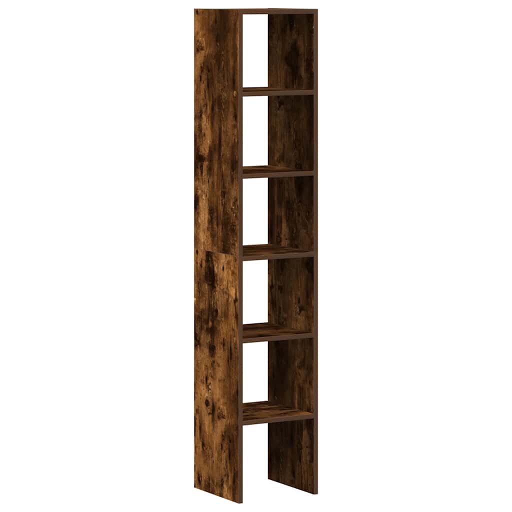 Boekenkasten 2 st 30x30x80 cm bewerkt hout gerookt eikenkleurig is nu te koop bij PeponiXL, paradijselijk wonen!