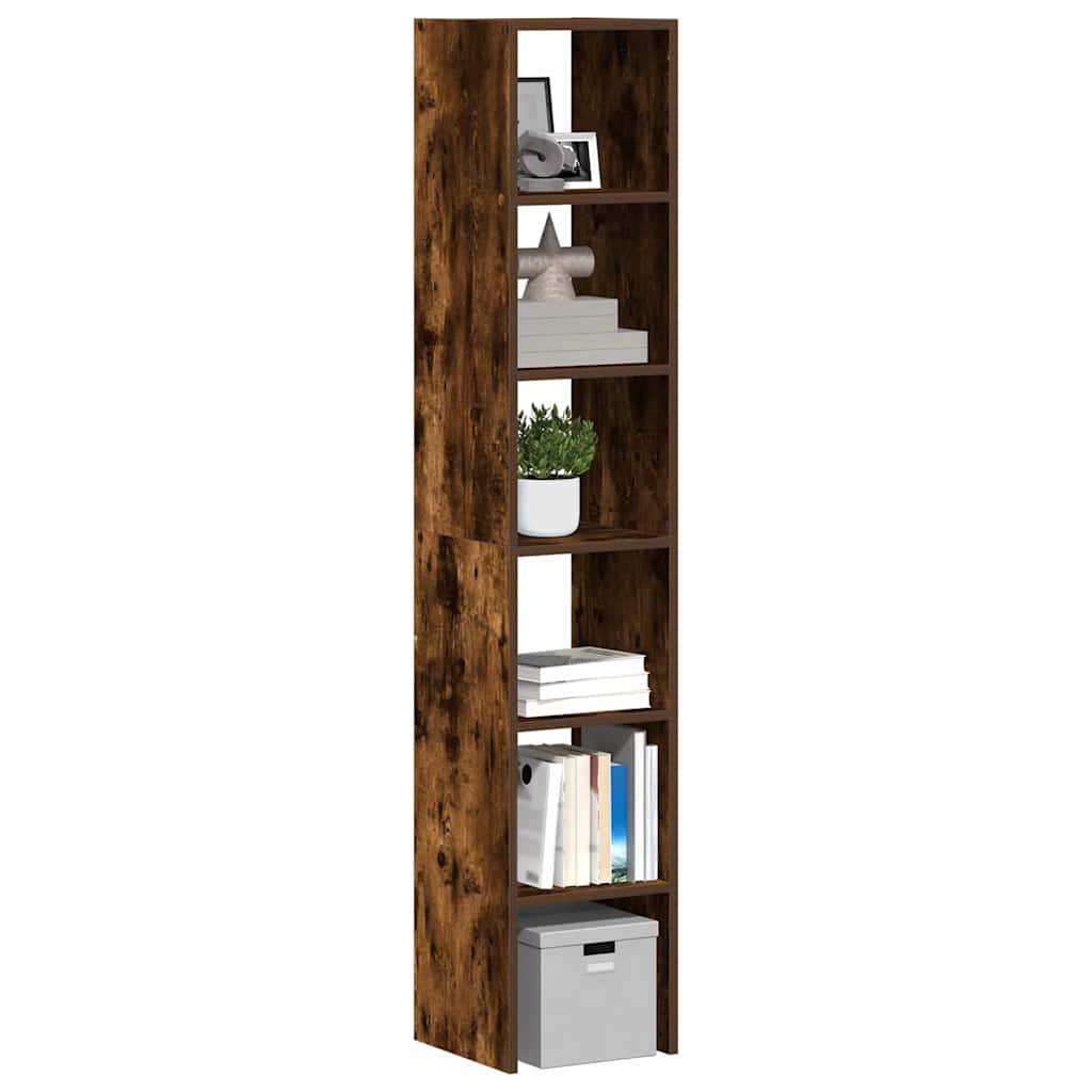 Boekenkasten 2 st 30x30x80 cm bewerkt hout gerookt eikenkleurig is nu te koop bij PeponiXL, paradijselijk wonen!