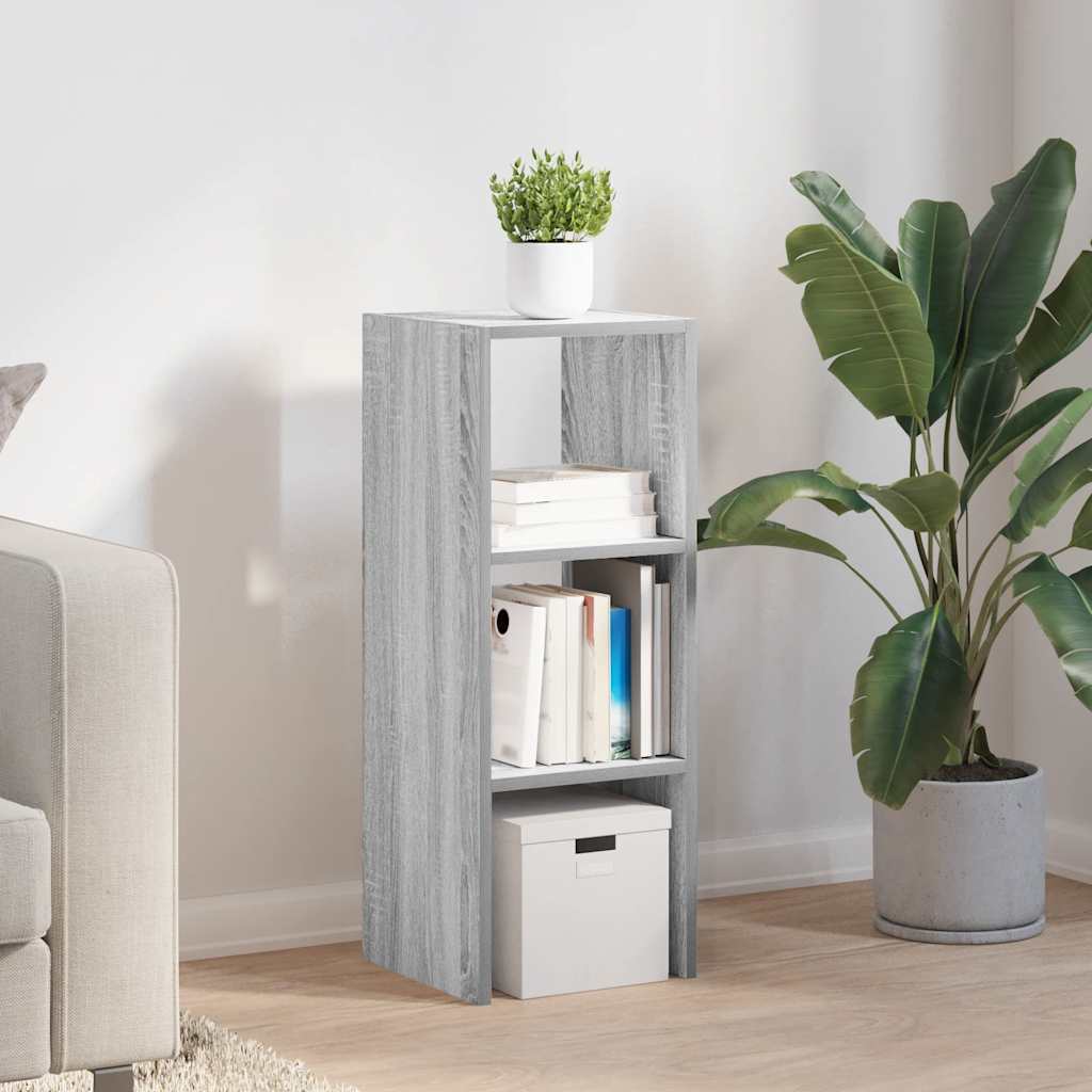 Boekenkast stapelbaar 30x30x80 cm bewerkt hout grijs sonoma is nu te koop bij PeponiXL, paradijselijk wonen!
